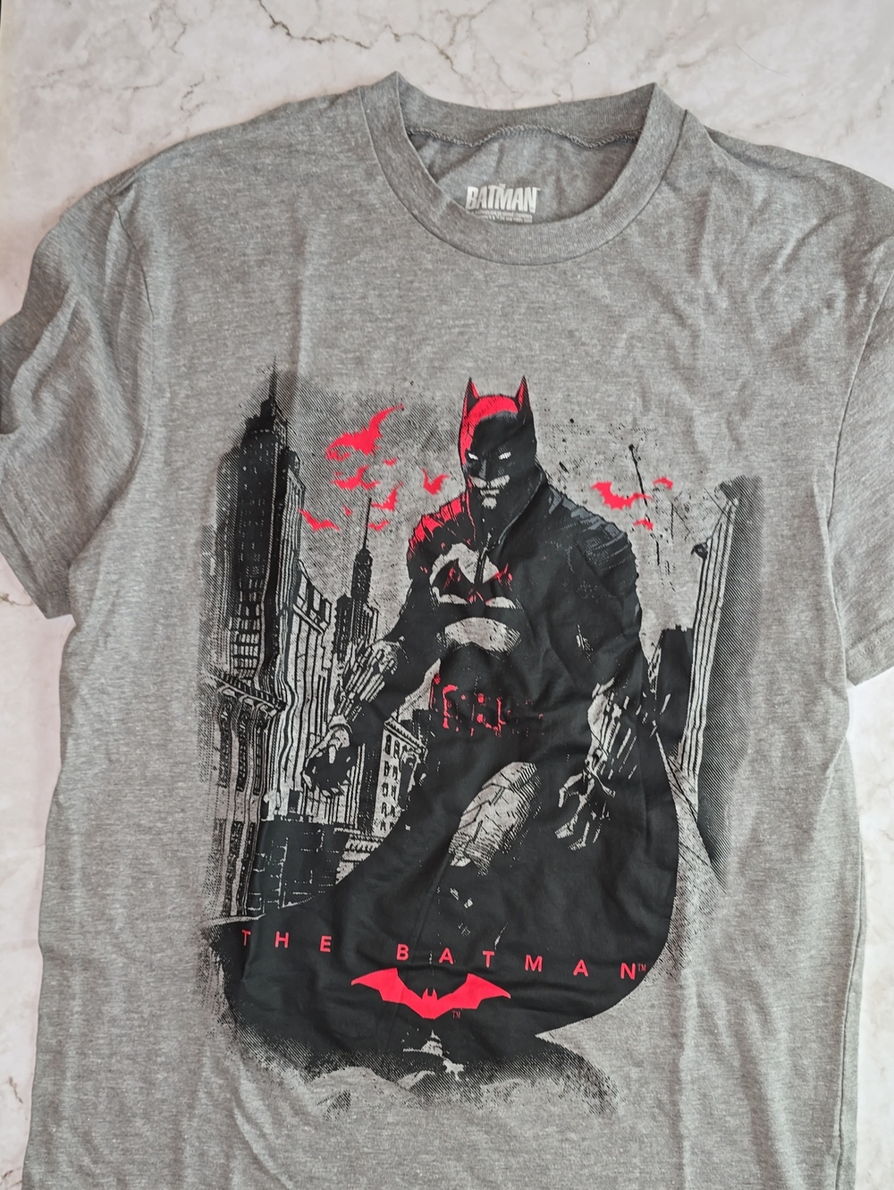 Boys Medium (M) The Batman Gray Tee